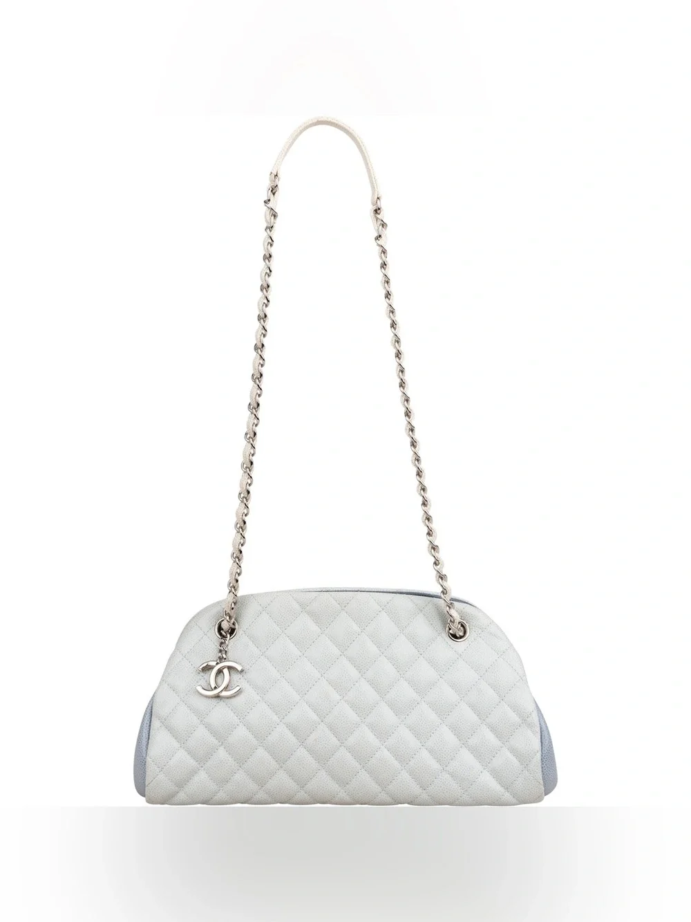 🔥100% Chanel Quilted Caviar Leather Mademoiselle Bowling Shoulder Bag🔥